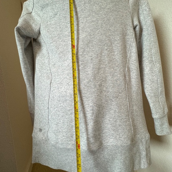 Extra long gray zip hoodie - Picture 4 of 8